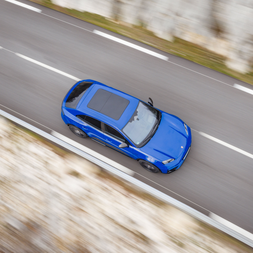 2026 Porsche Macan GTS H2 Gentian Blue Top View