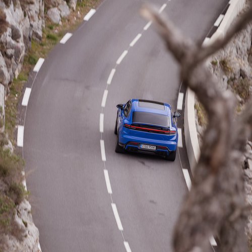 2026 Porsche Macan GTS H2 Gentian Blue Top View