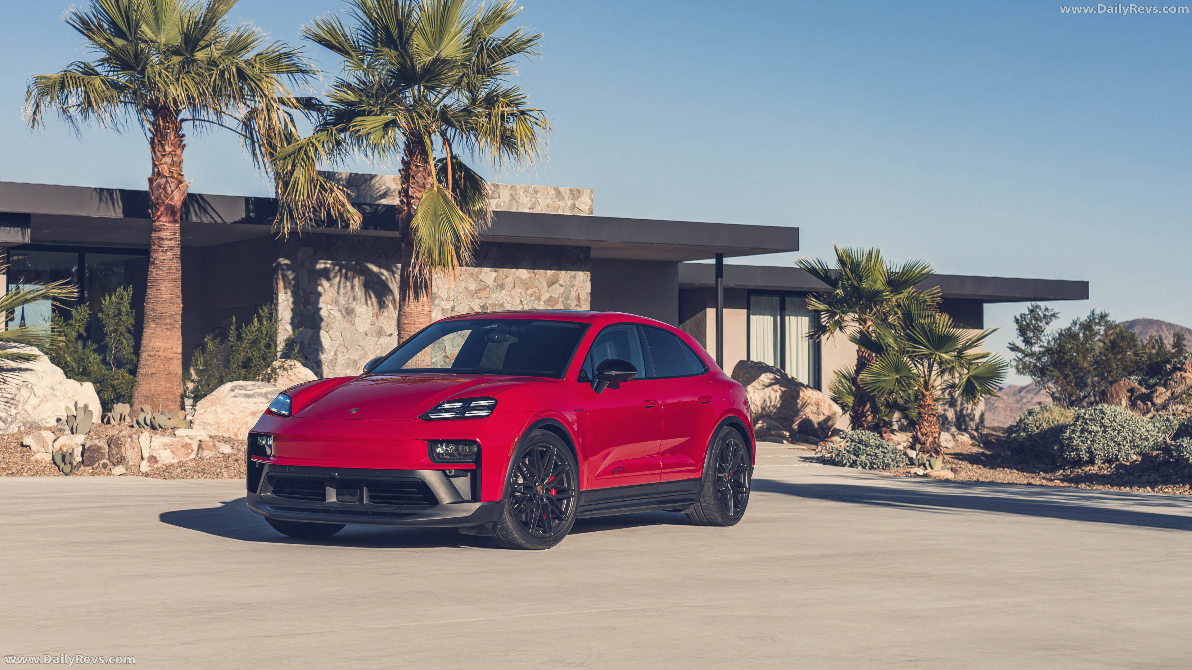 2026 Porsche Macan GTS H2 Carmine Red Front View