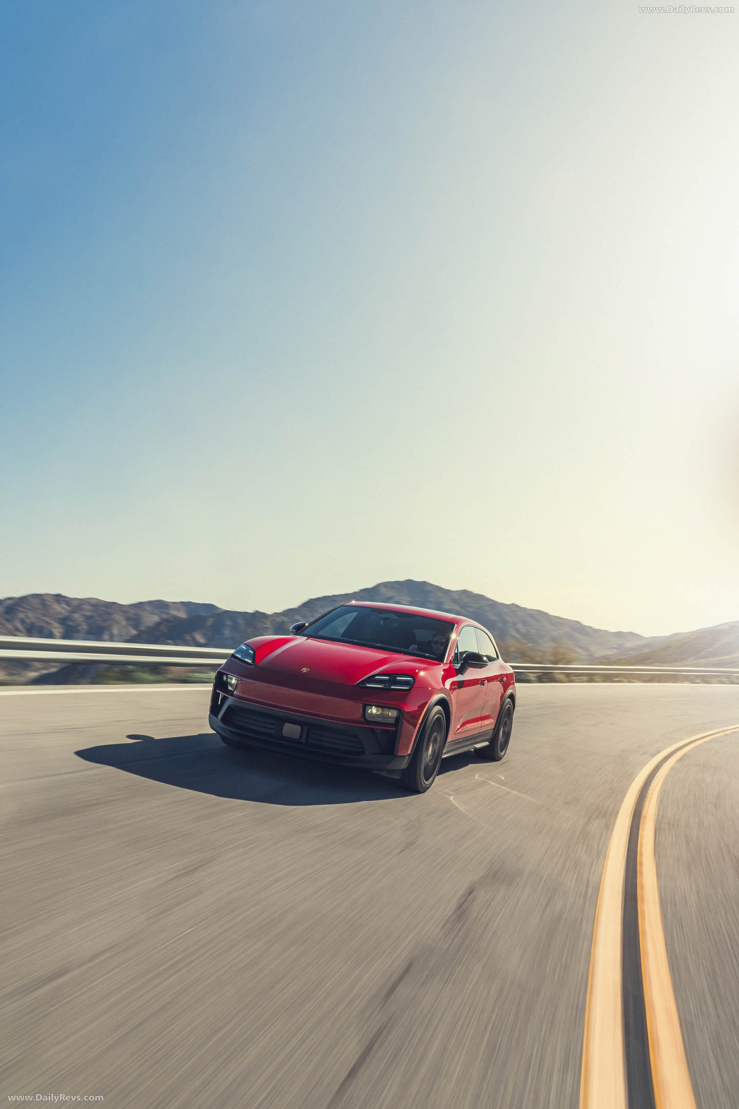 2026 Porsche Macan GTS H2 Carmine Red Front View