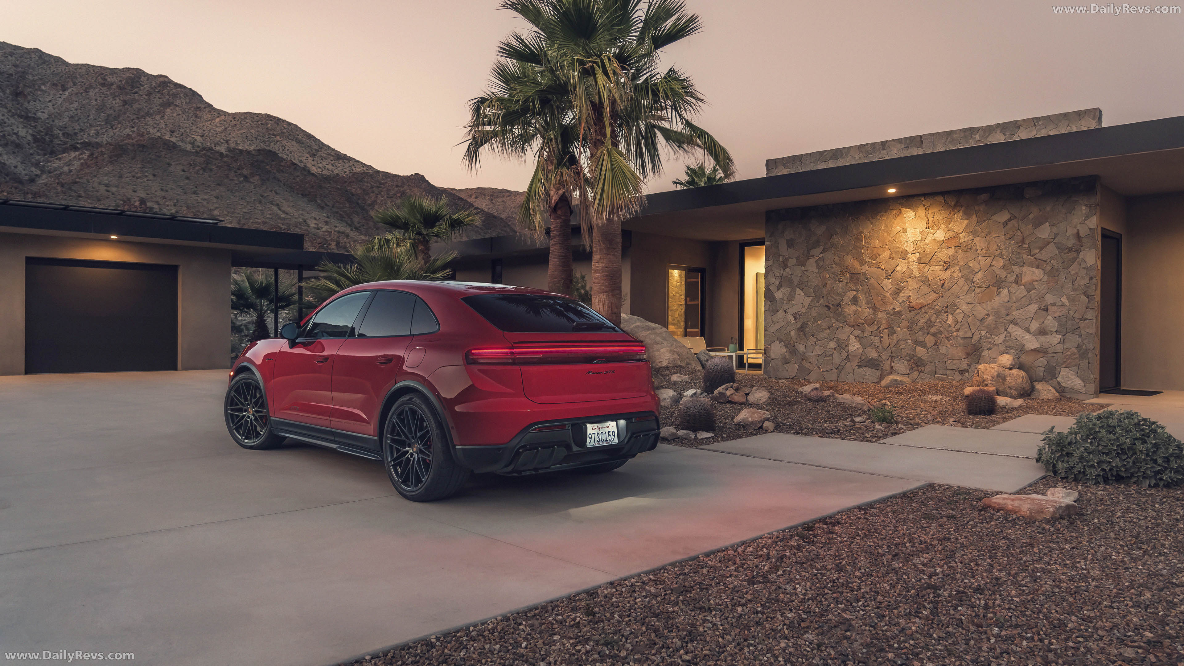 2026 Porsche Macan GTS H2 Carmine Red Rear View
