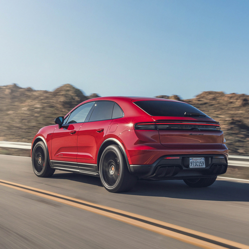2026 Porsche Macan GTS H2 Carmine Red Rear View