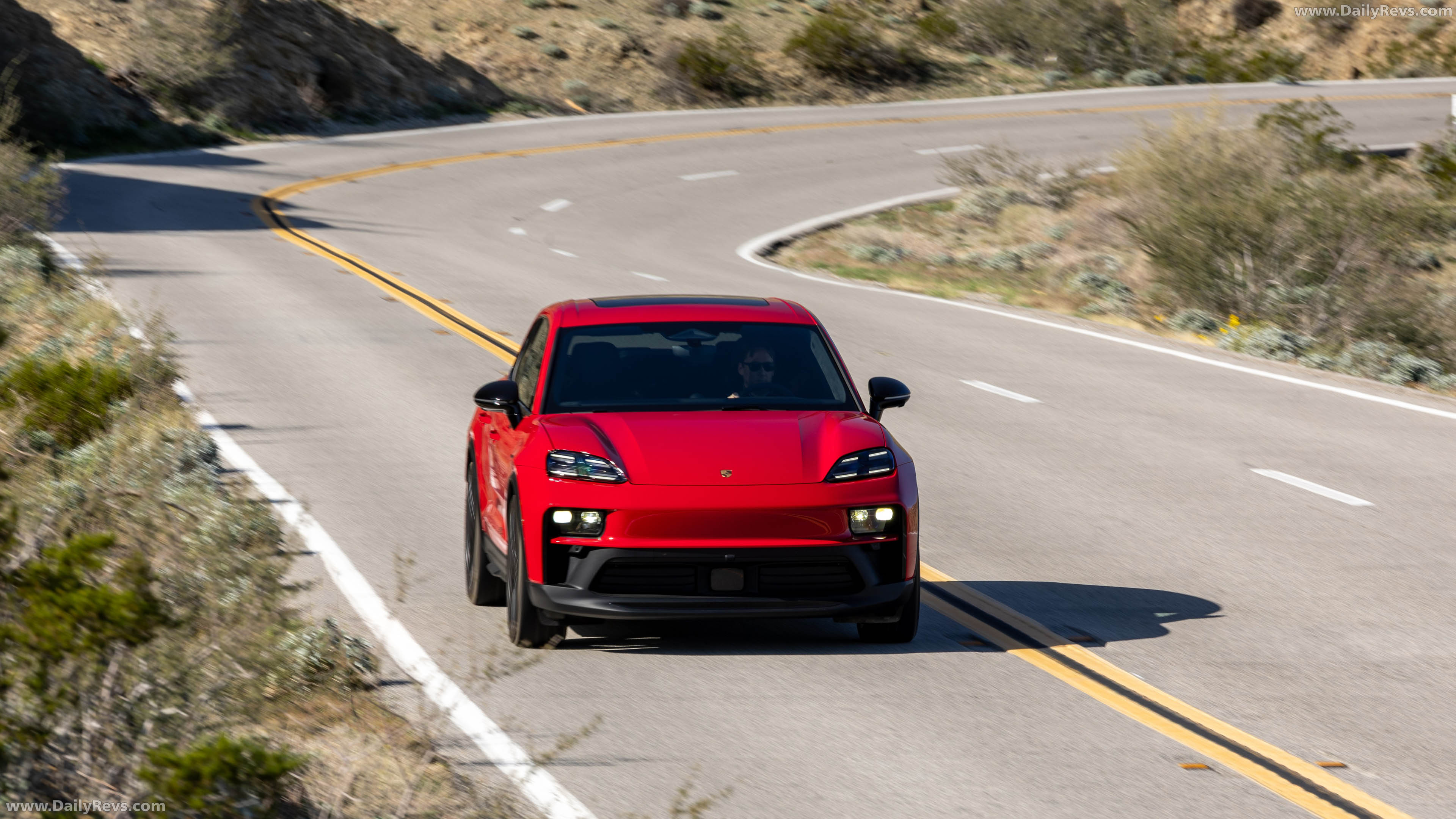 2026 Porsche Macan GTS H2 Carmine Red Top View