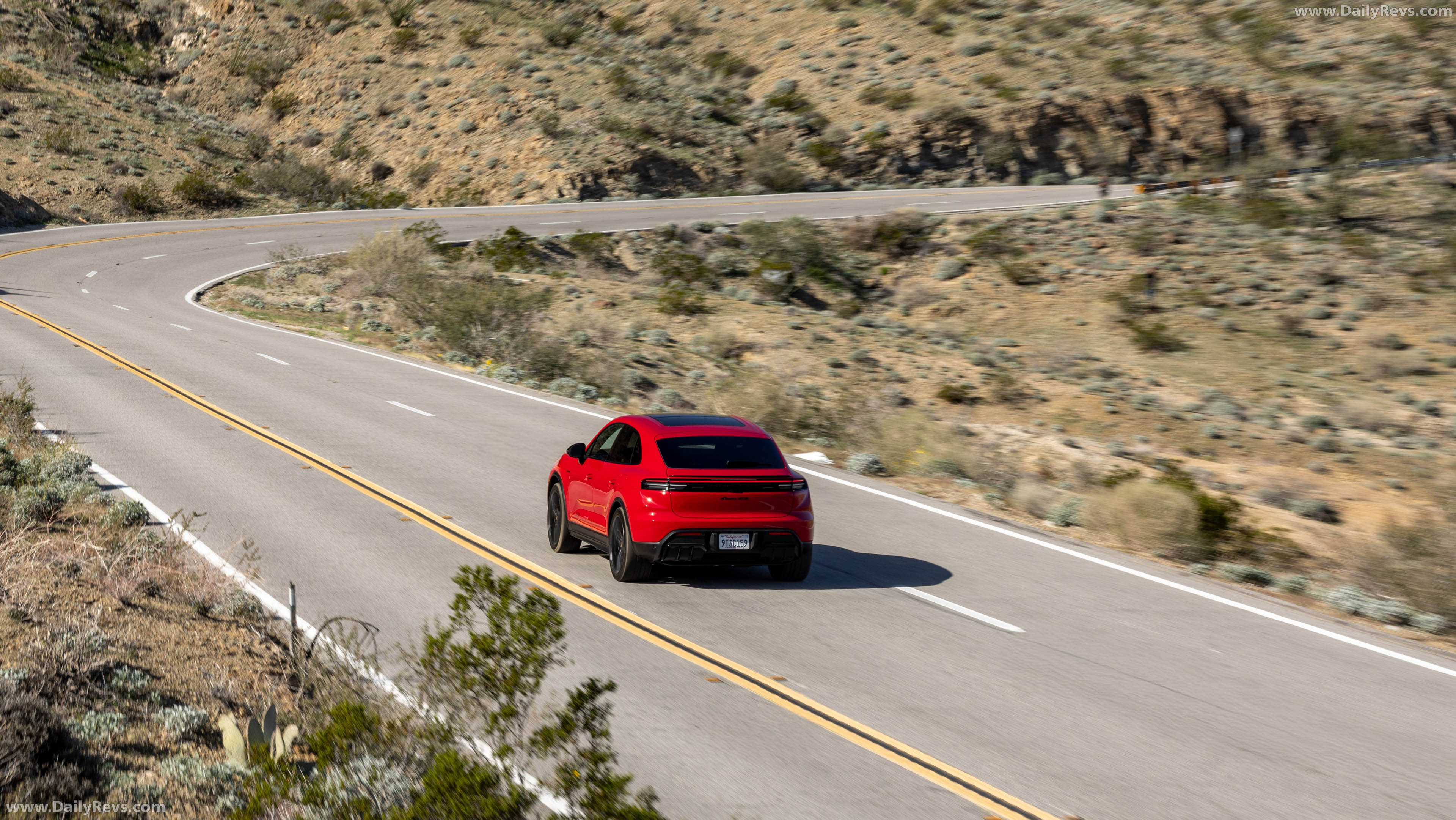 2026 Porsche Macan GTS H2 Carmine Red Top View