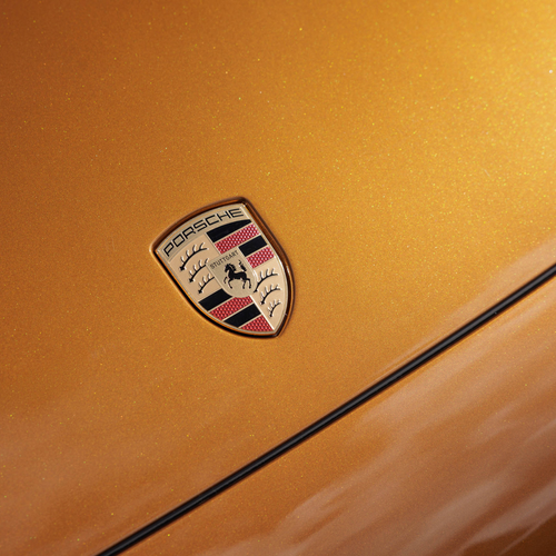 2027 Porsche Cayenne Electric E4 Madeira Gold Exterior