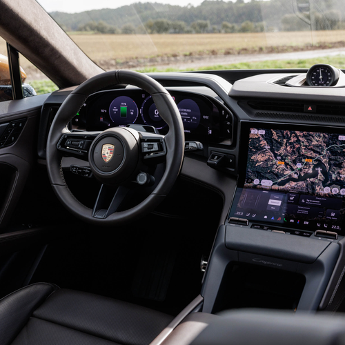 2027 Porsche Cayenne Electric E4 Madeira Gold Interior