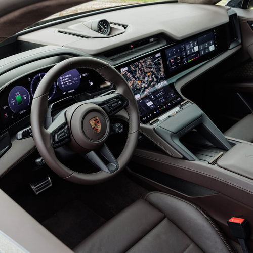 2027 Porsche Cayenne Electric E4 Madeira Gold Interior