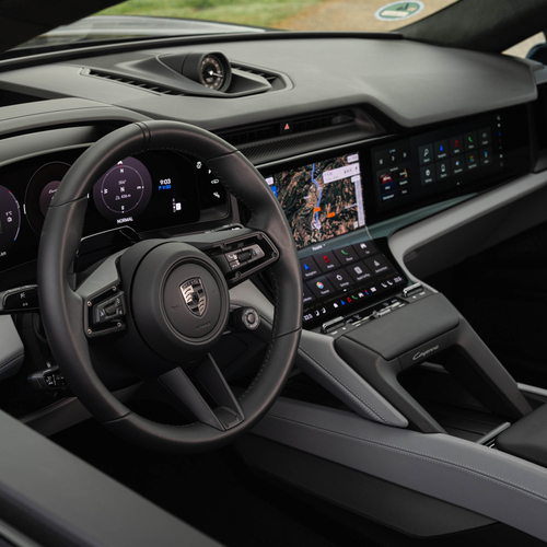 2027 Porsche Cayenne Turbo Electric E4 Algarve Blue Interior