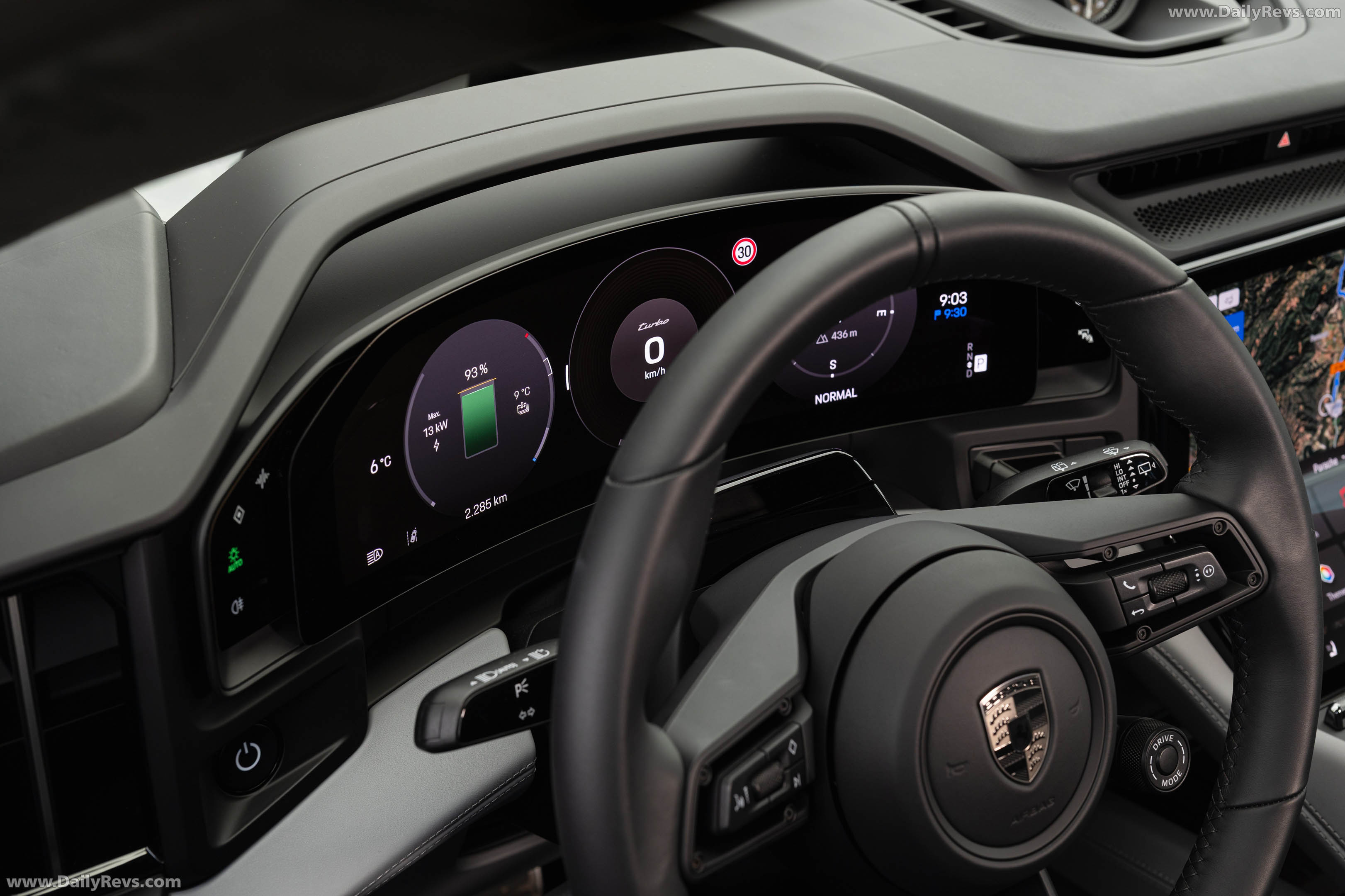 2027 Porsche Cayenne Turbo Electric E4 Algarve Blue Interior