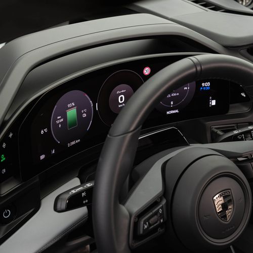 2027 Porsche Cayenne Turbo Electric E4 Algarve Blue Interior