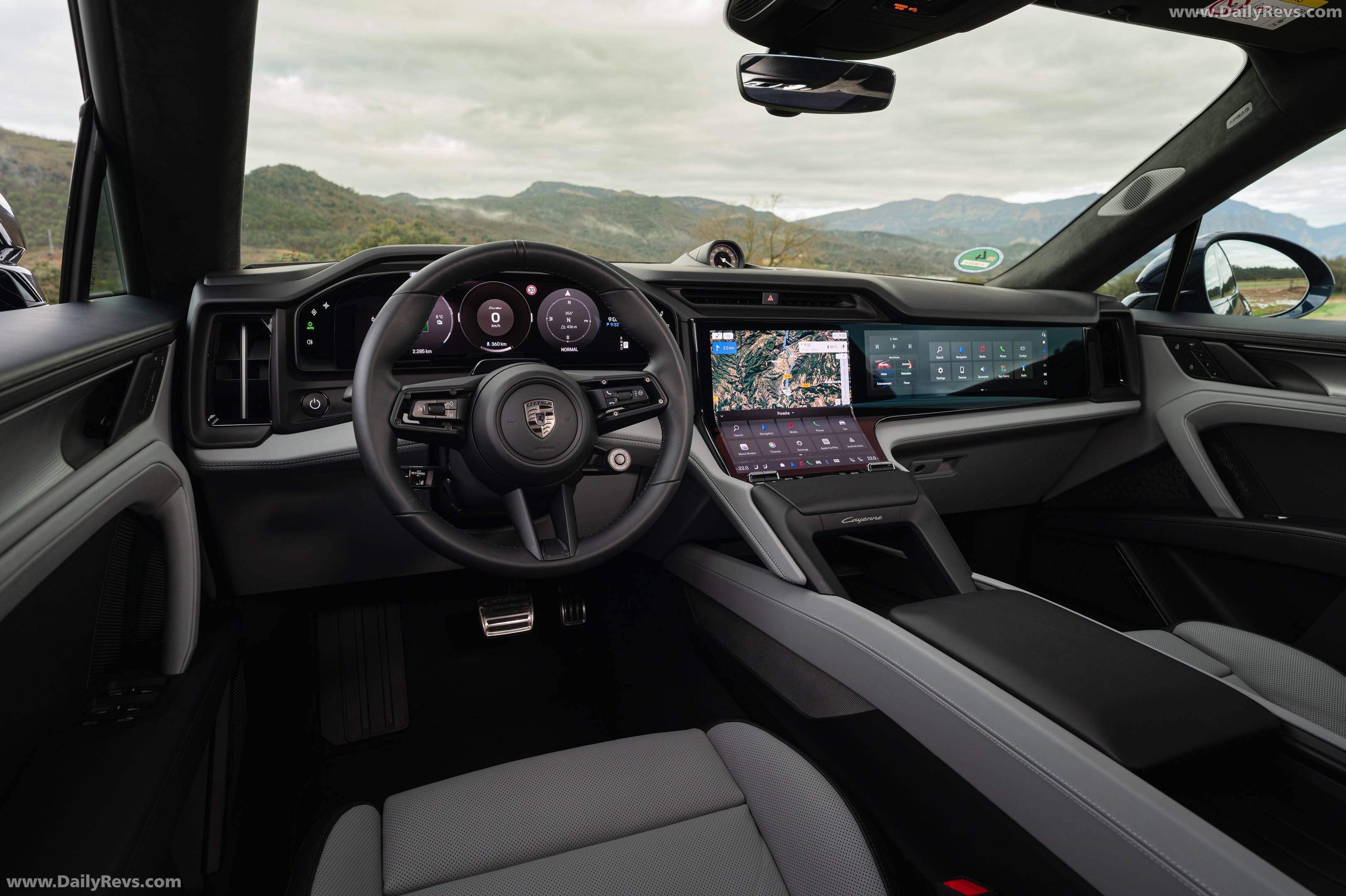 2027 Porsche Cayenne Turbo Electric E4 Algarve Blue Interior