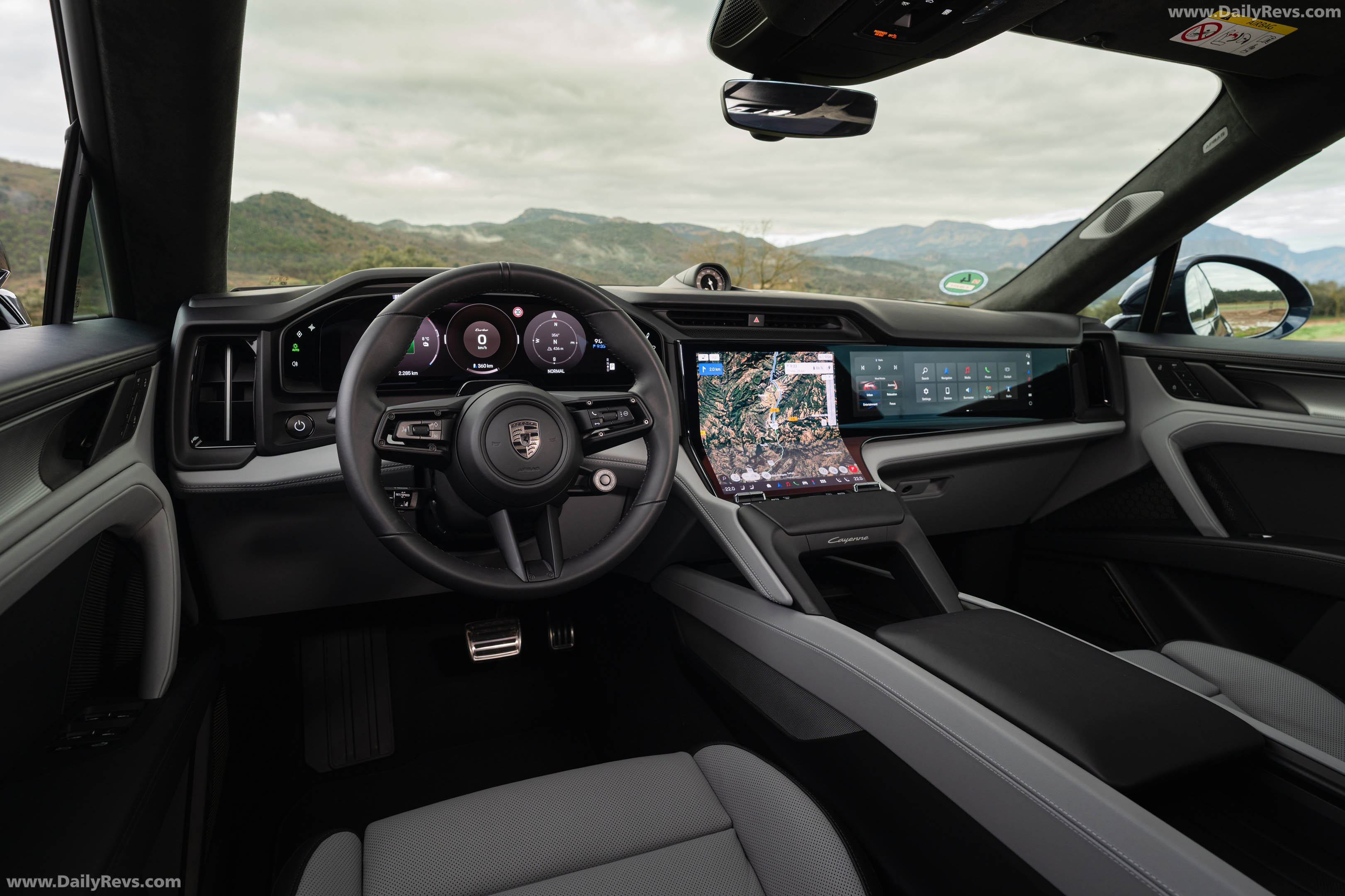 2027 Porsche Cayenne Turbo Electric E4 Algarve Blue Interior
