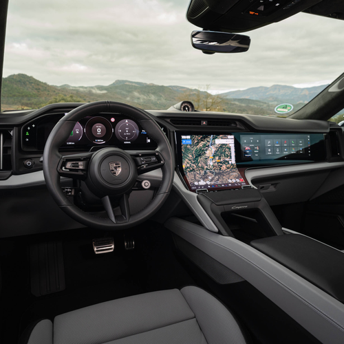 2027 Porsche Cayenne Turbo Electric E4 Algarve Blue Interior