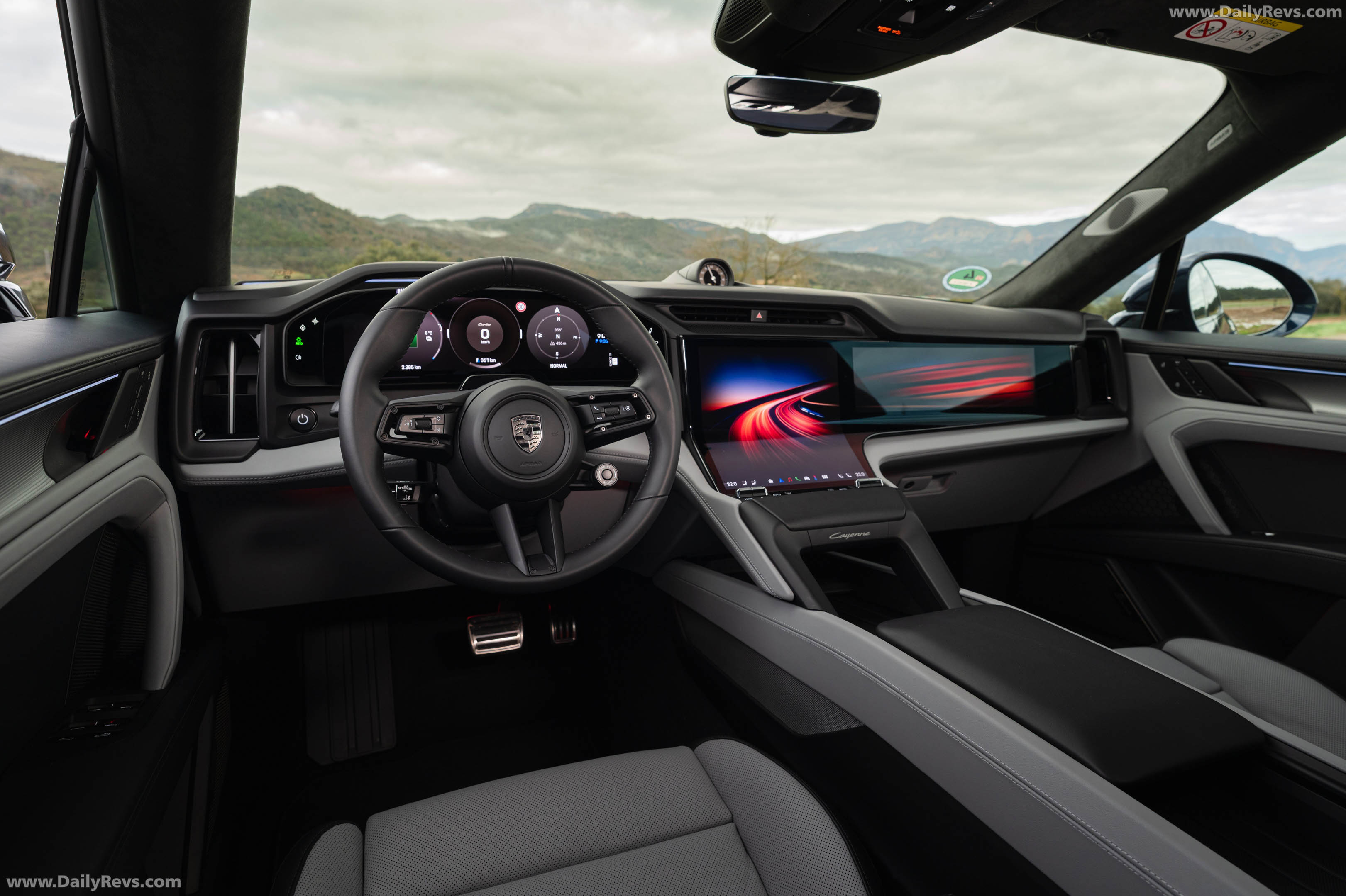 2027 Porsche Cayenne Turbo Electric E4 Algarve Blue Interior