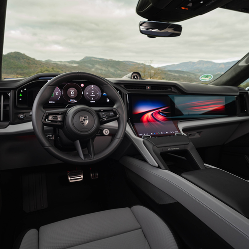 2027 Porsche Cayenne Turbo Electric E4 Algarve Blue Interior