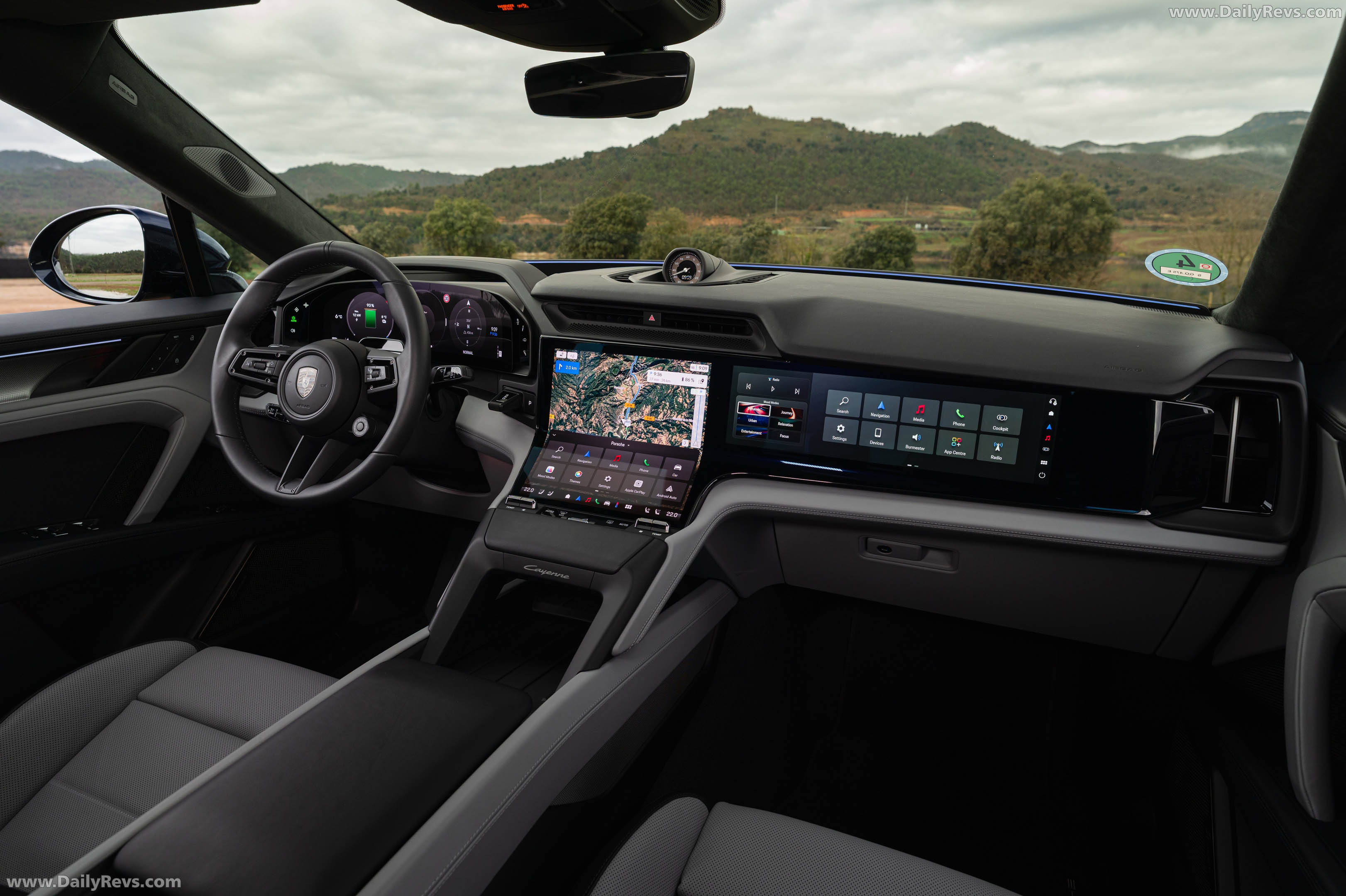 2027 Porsche Cayenne Turbo Electric E4 Algarve Blue Interior