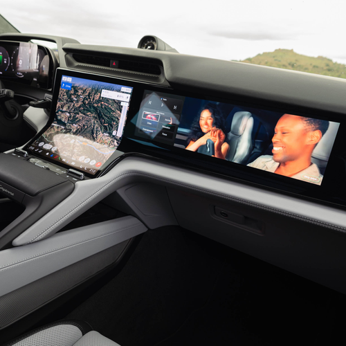 2027 Porsche Cayenne Turbo Electric E4 Algarve Blue Interior