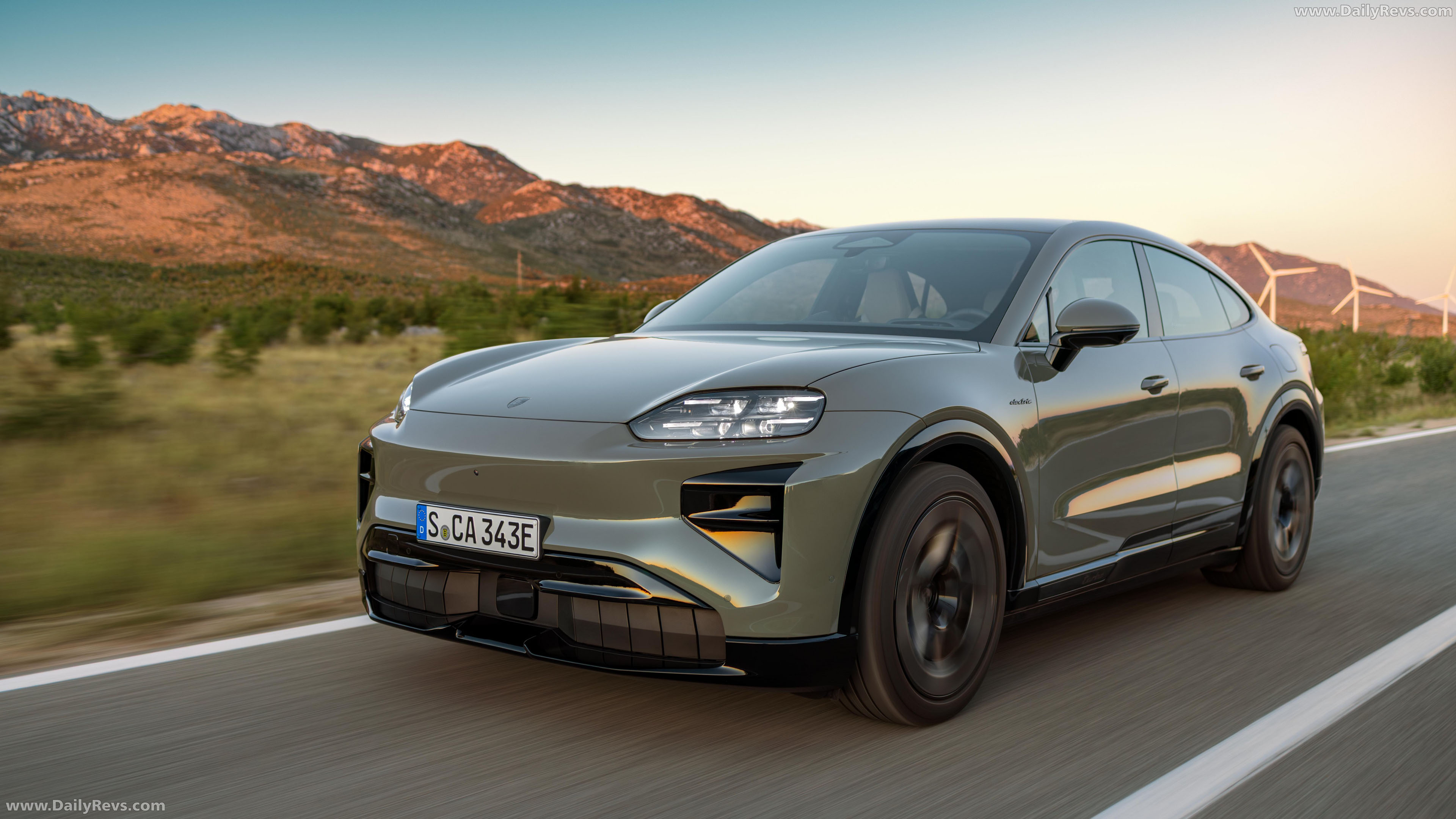 2027 Porsche Cayenne Turbo Coupe Electric Front View
