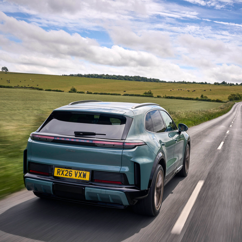 2027 Porsche Cayenne Turbo Electric E4 UK Version Rear View