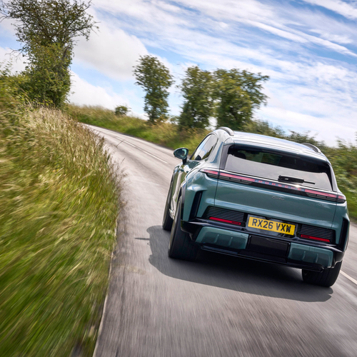 2027 Porsche Cayenne Turbo Electric E4 UK Version Rear View