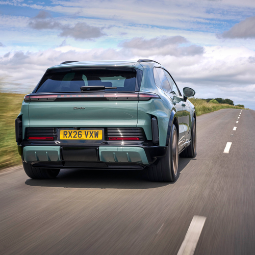 2027 Porsche Cayenne Turbo Electric E4 UK Version Rear View