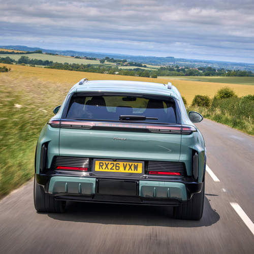 2027 Porsche Cayenne Turbo Electric E4 UK Version Rear View