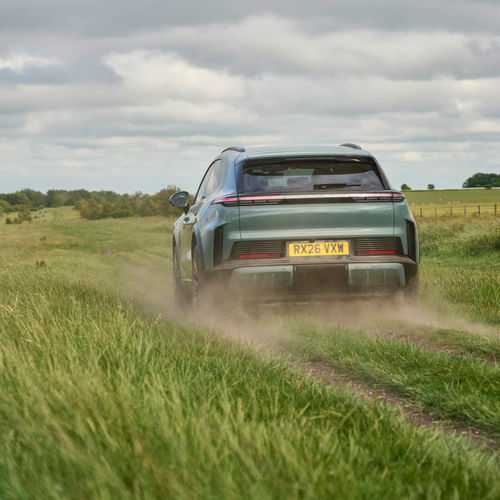 2027 Porsche Cayenne Turbo Electric E4 UK Version Rear View