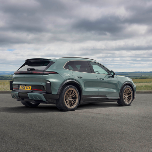 2027 Porsche Cayenne Turbo Electric E4 UK Version Rear View