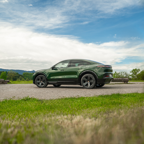 2027 Porsche Cayenne S Coupe Electric E4 Oak Green Rear View