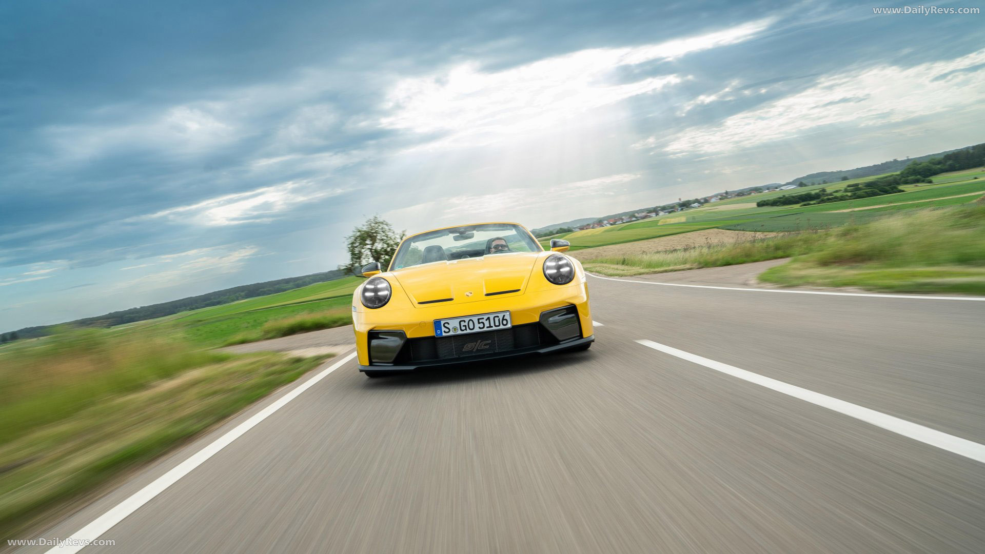 2027 Porsche 911 GT3 S-C 992 ll Speed Yellow Front View