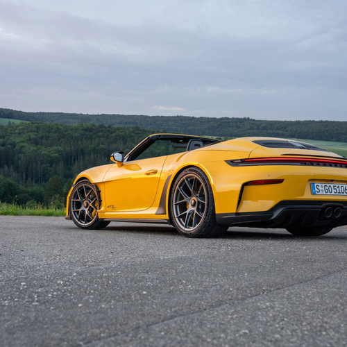 2027 Porsche 911 GT3 S-C 992 ll Speed Yellow Rear View