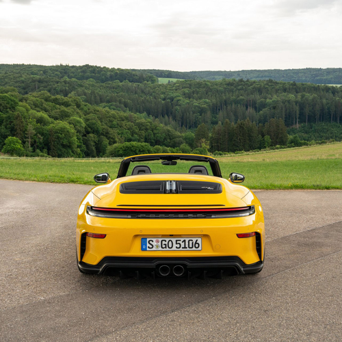 2027 Porsche 911 GT3 S-C 992 ll Speed Yellow Rear View