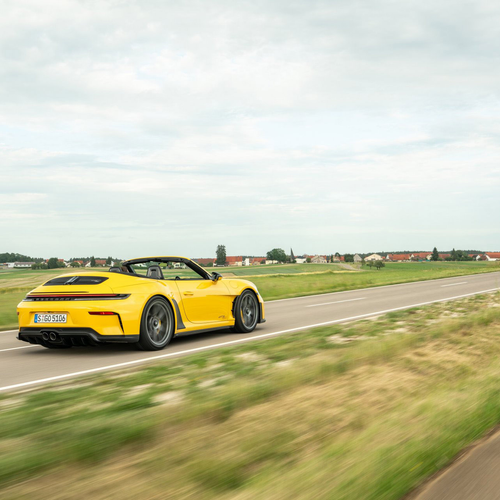 2027 Porsche 911 GT3 S-C 992 ll Speed Yellow Rear View