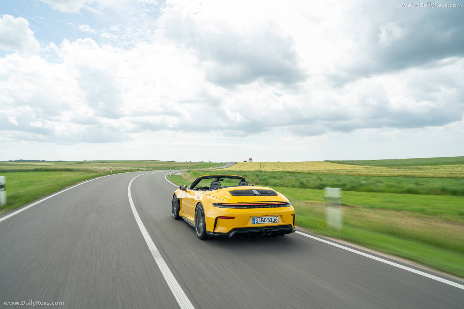 2027 Porsche 911 GT3 S-C 992 ll Speed Yellow Rear View