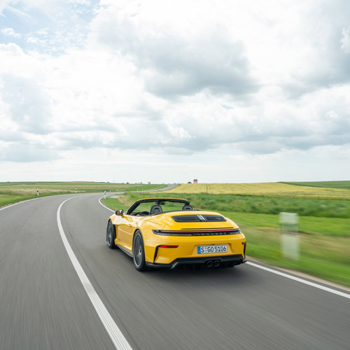 2027 Porsche 911 GT3 S-C 992 ll Speed Yellow Rear View