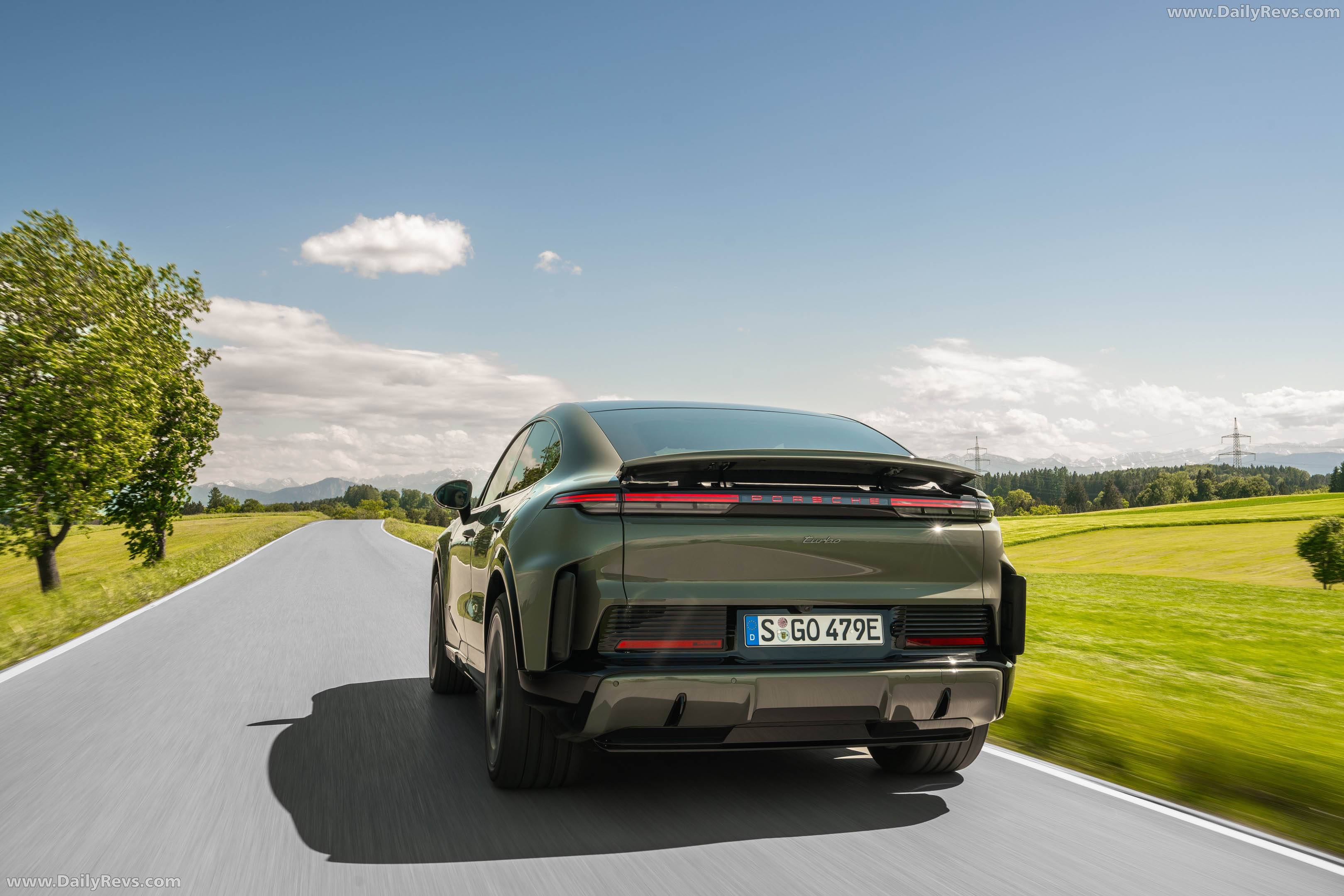 2027 Porsche Cayenne Turbo Coupe Electric E4 Monteverde Rear View