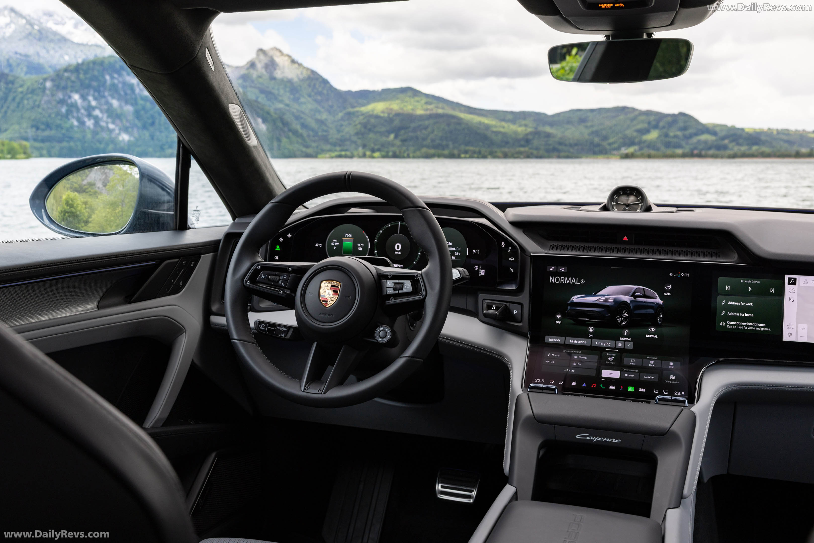 2027 Porsche Cayenne S Electric E4 Pale Blue Interior