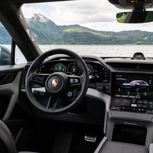 2027 Porsche Cayenne S Electric E4 Pale Blue Interior