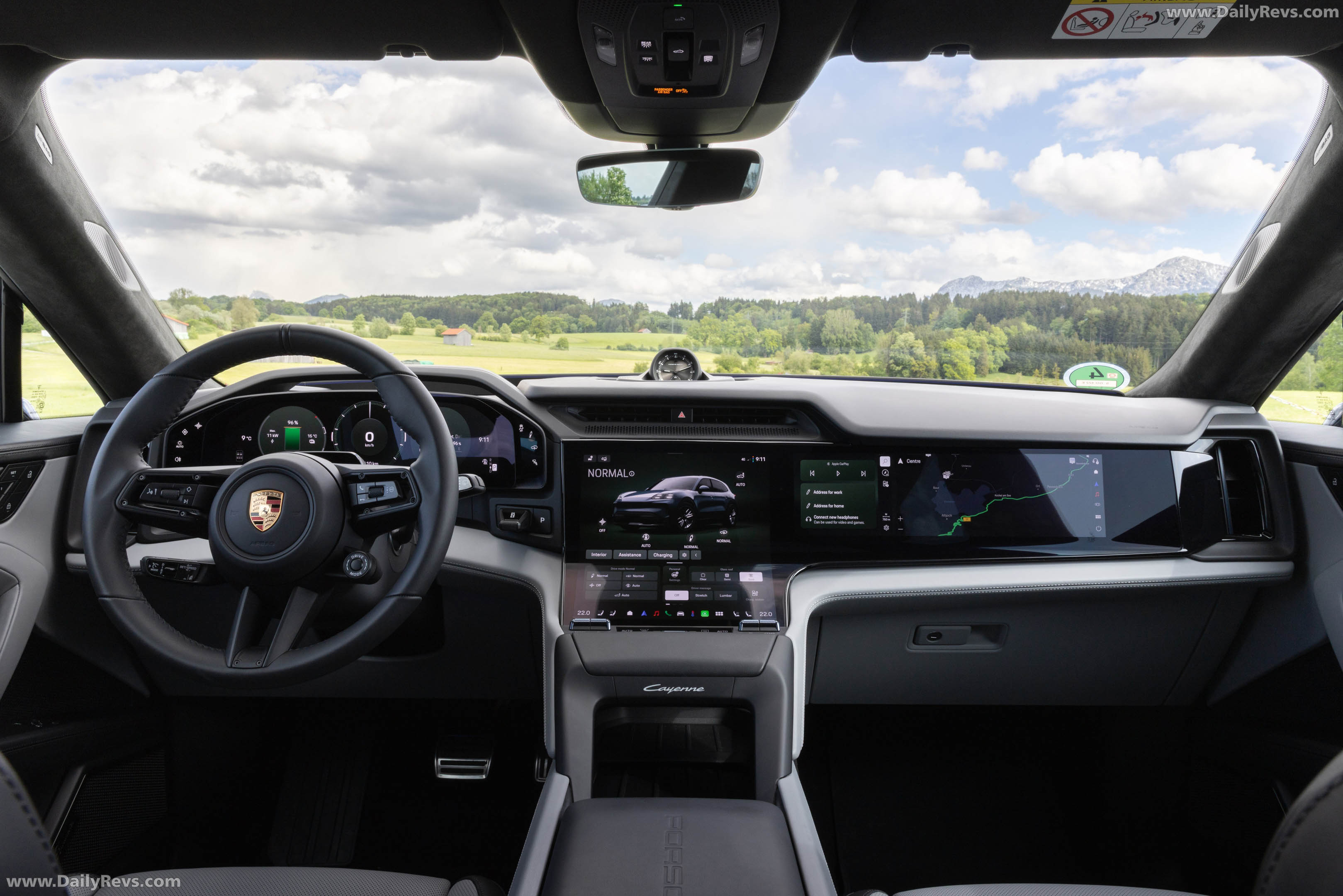 2027 Porsche Cayenne S Electric E4 Pale Blue Interior