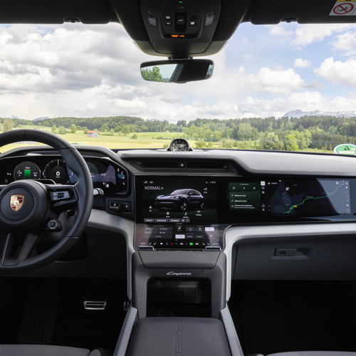 2027 Porsche Cayenne S Electric E4 Pale Blue Interior