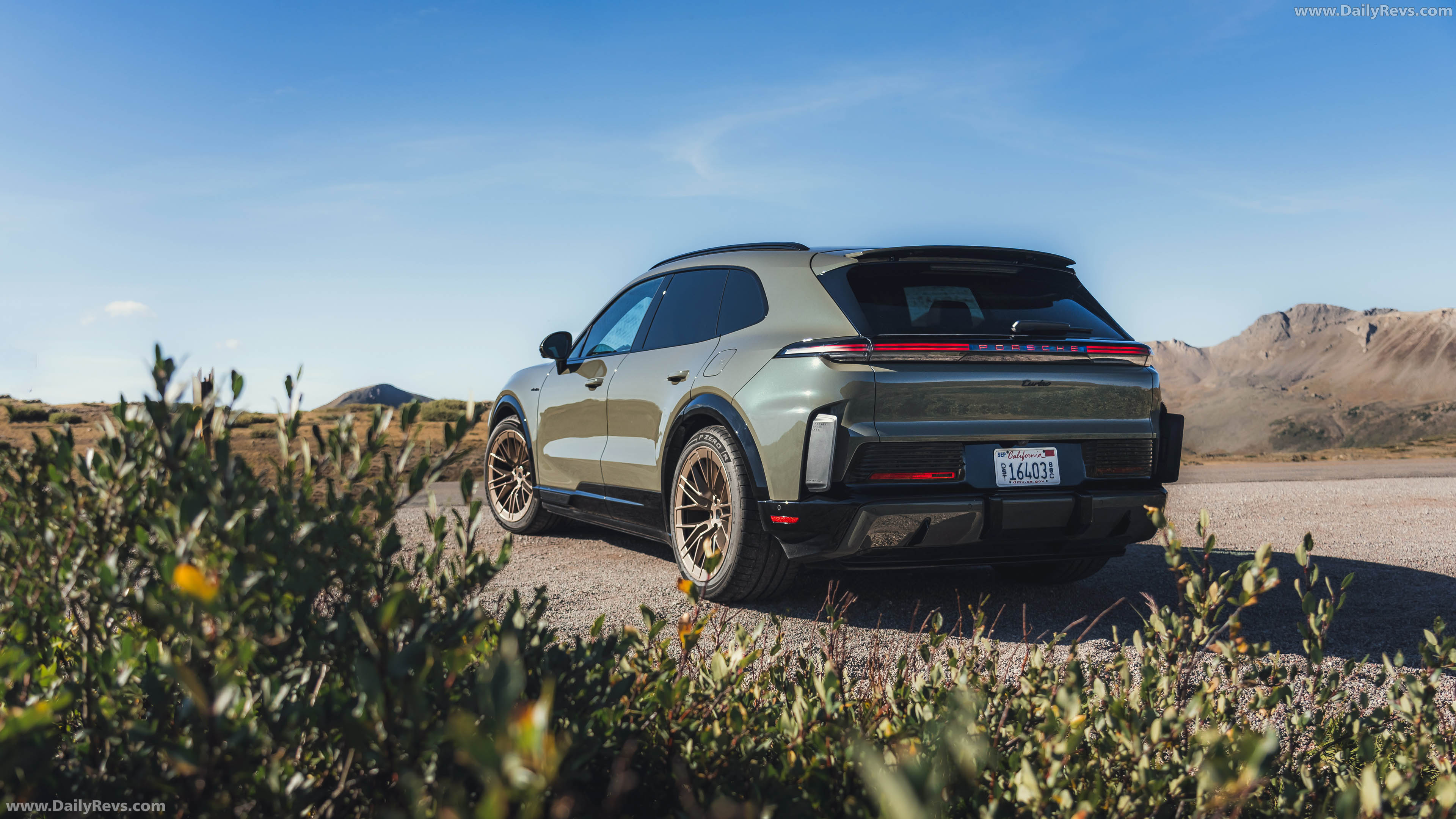 2027 Porsche Cayenne Turbo Electric E4 US Version Rear View