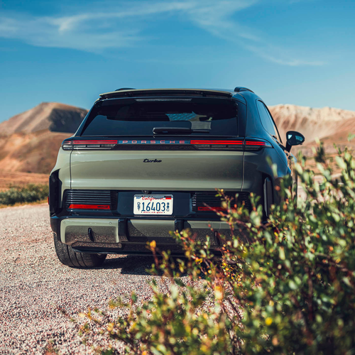 2027 Porsche Cayenne Turbo Electric E4 US Version Rear View