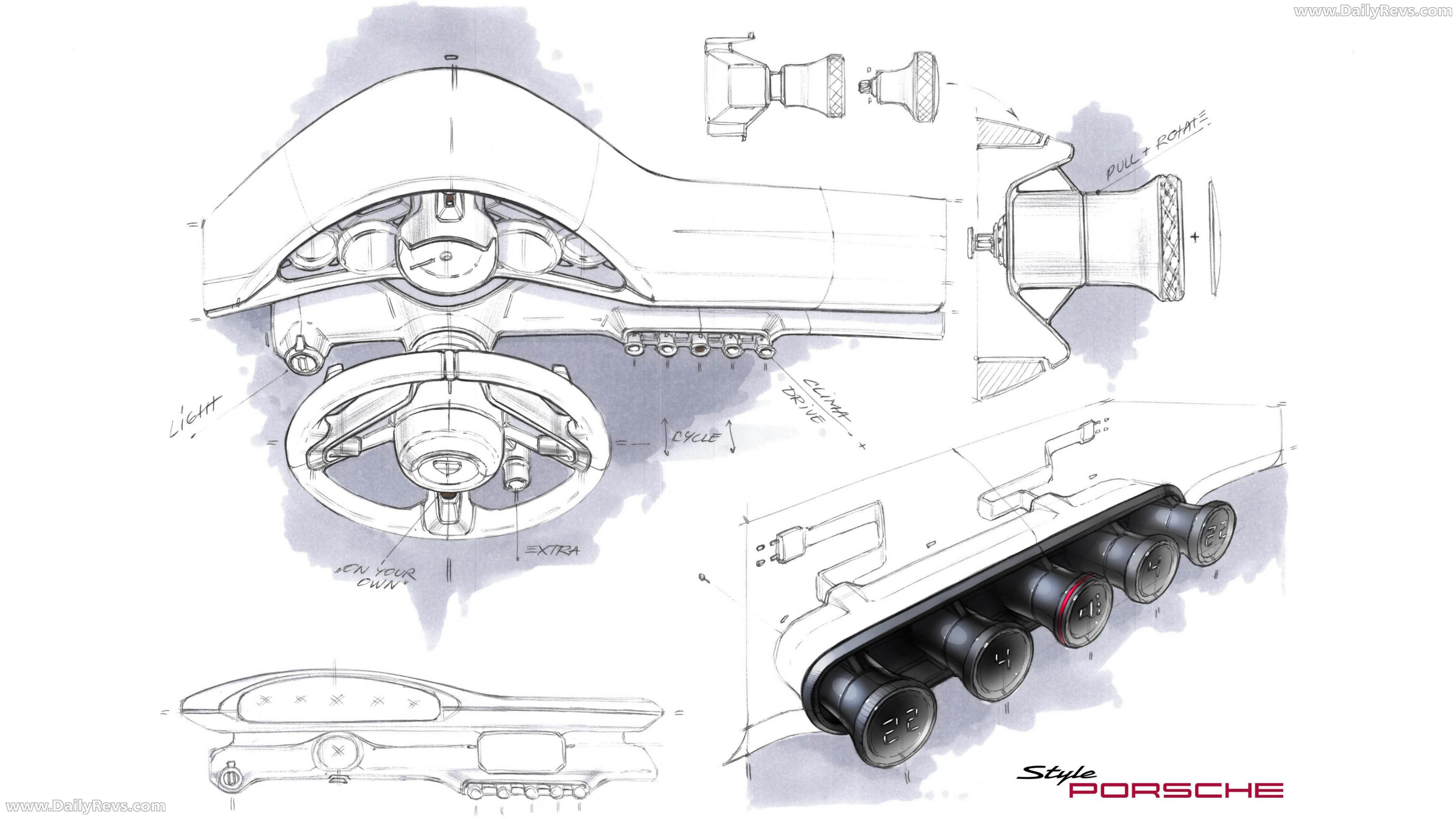 2026 Porsche Mission S Concept Sketches