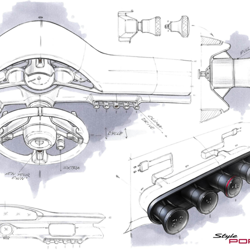 2026 Porsche Mission S Concept Sketches