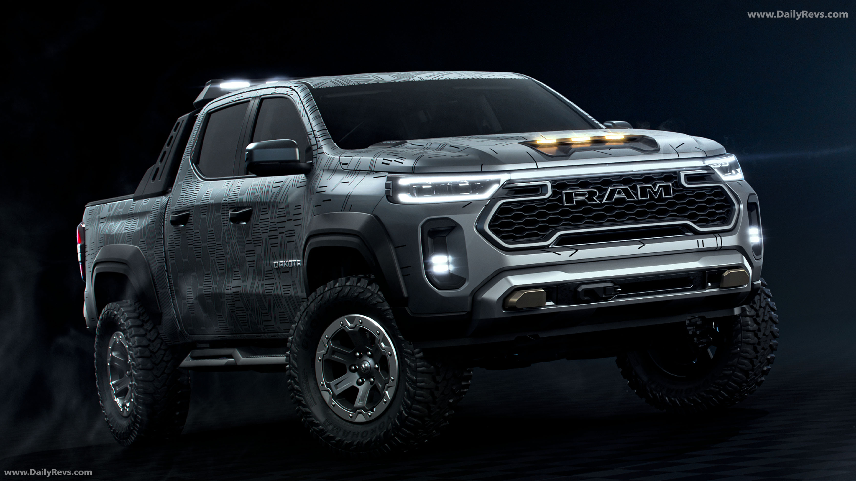2025 RAM Dakota Nightfall Concept Front View