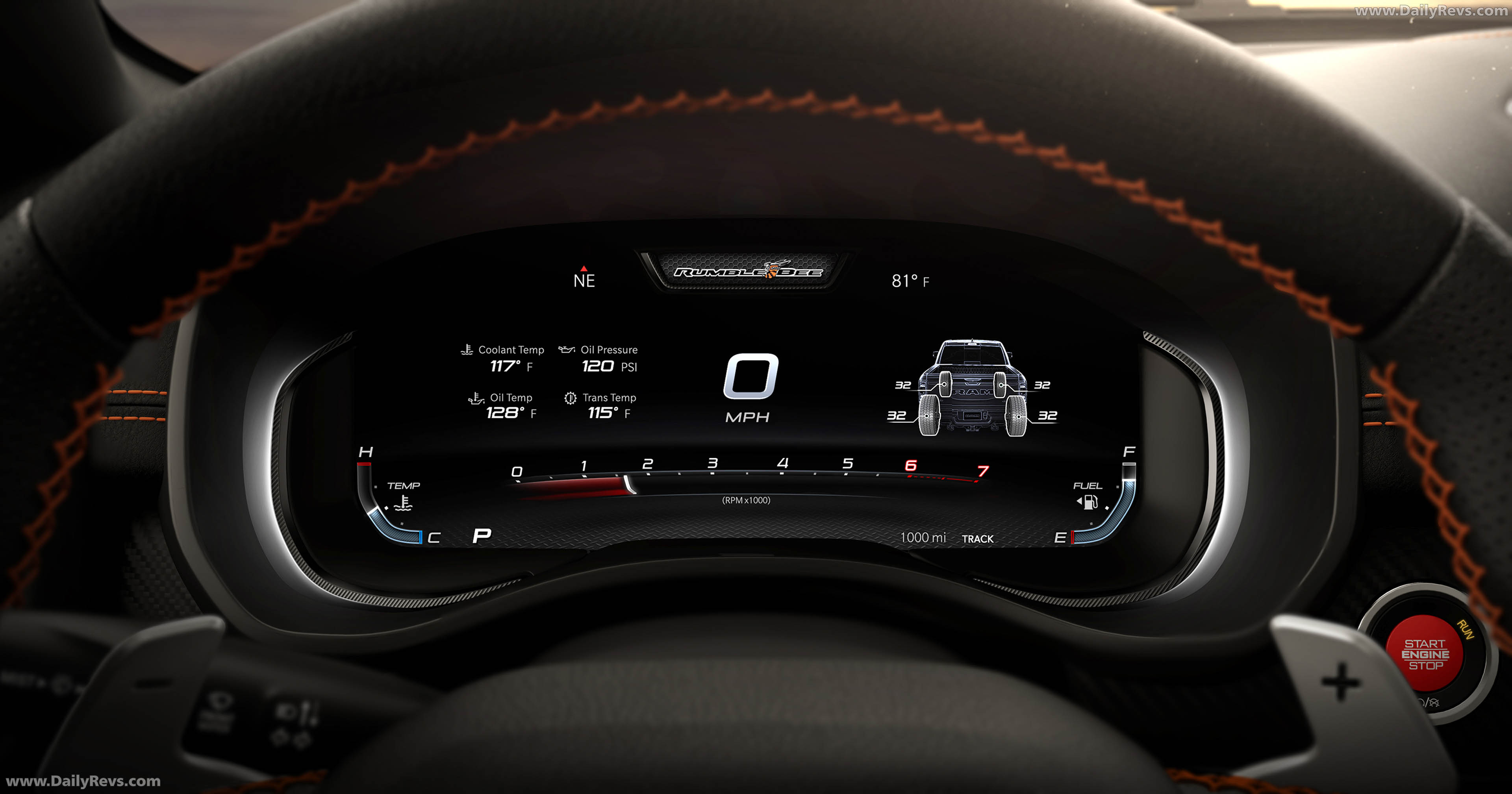 2027 RAM 1500 Rumble Bee SRT Interior