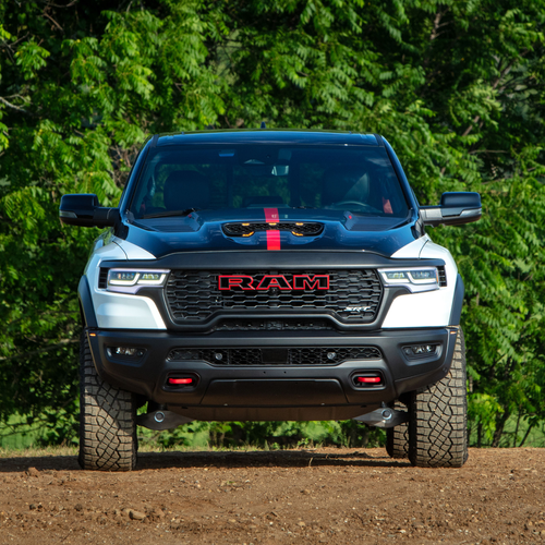 2026 RAM 1500 TRX SRT Bloodshot Night Bright White Front View