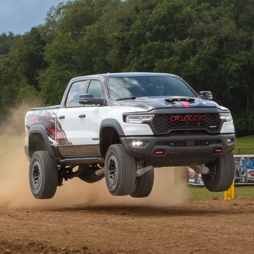 2026 RAM 1500 TRX SRT Bloodshot Night Bright White Front View