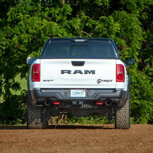 2026 RAM 1500 TRX SRT Bloodshot Night Bright White Rear View