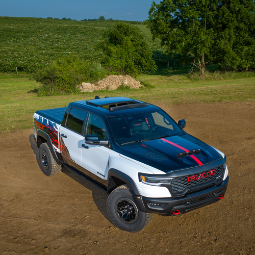 2026 RAM 1500 TRX SRT Bloodshot Night Bright White Top View